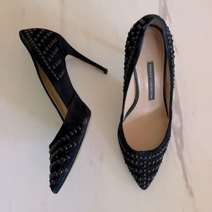 French Connections Black Studded Pumps - 8/38